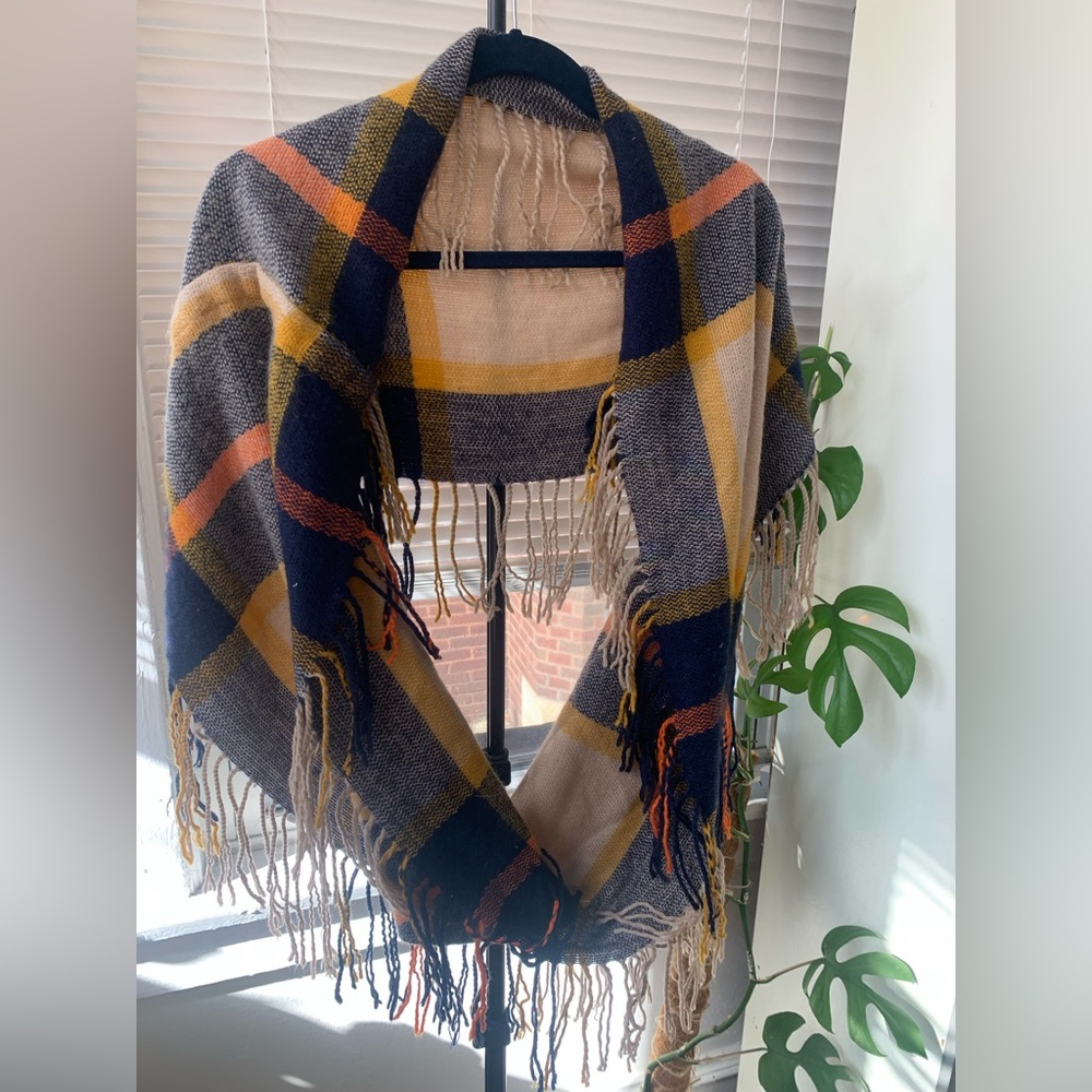 Plaid Infinity Scarf - Unbranded